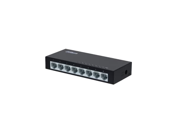 Dahua Technology Access PFS3008-8ET-V2, Ohanterad, L2, Fast Ethernet (10/100), Monteringsbar på väggen Svart
