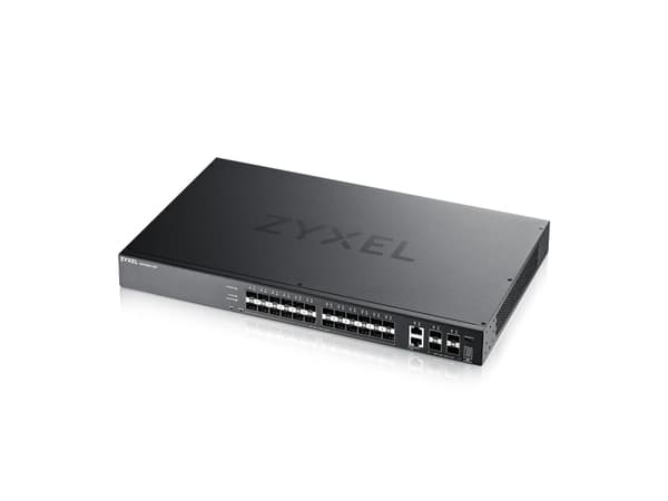 Zyxel XGS2220 Series XGS2220-30F - Switch - L3-åtkomst, NebulaFLEX Cloud - Administrerad - 24 x 100/1000 Base-X + 6 x 10 Gigabit (överordnad länk) -