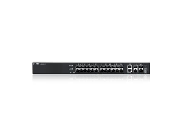 Zyxel XGS2220 Series XGS2220-30F - Switch - L3-åtkomst, NebulaFLEX Cloud - Administrerad - 24 x 100/1000 Base-X + 6 x 10 Gigabit (överordnad länk) -
