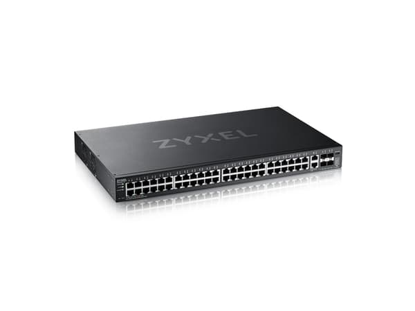 Zyxel XGS2220 Series XGS2220-54 - Switch - L3-åtkomst, NebulaFLEX Cloud - Administrerad - 48 x Gigabit Ethernet + 6 x 10 Gigabit (överordnad länk) -