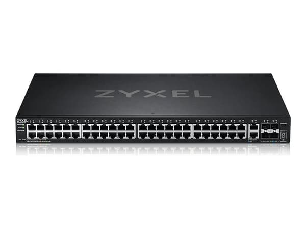 Zyxel XGS2220 Series XGS2220-54 - Switch - L3-åtkomst, NebulaFLEX Cloud - Administrerad - 48 x Gigabit Ethernet + 6 x 10 Gigabit (överordnad länk) -
