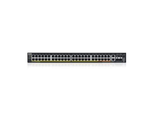 Zyxel XGS2220 Series XGS2220-54FP - Switch - L3-tilgang, NebulaFLEX Cloud, 960 W - Styrt - 48 x Gigabit Ethernet + 6 x 10 Gigabit (opplink) - stasjon