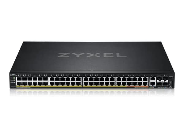 Zyxel XGS2220 Series XGS2220-54FP - Switch - L3-tilgang, NebulaFLEX Cloud, 960 W - Styrt - 48 x Gigabit Ethernet + 6 x 10 Gigabit (opplink) - stasjon