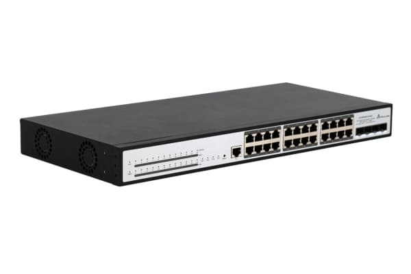 Extralink Chiron Pro | Kytkin PoE | 24x RJ45 1000Mb/s PoE, 4x SFP+, L3, zarządzalny, 370W