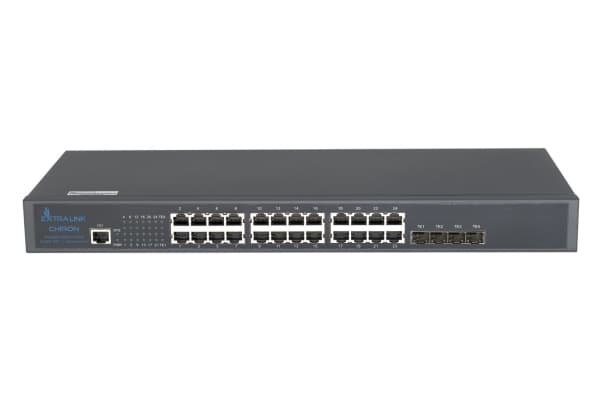 Extralink Chiron | Switch | 24x RJ45 1000Mb/s, 4x SFP+, L3, zarządzalny