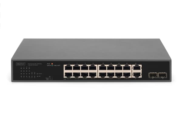 Digitus DN-95358, obemannad, Gigabit Ethernet (10/100/1000), full duplex, rackmontering, 1U