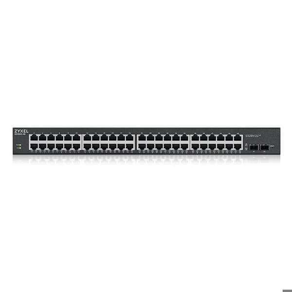 Switch - Zyxel - 48p Gbe 24PoE - L2 Smart - 48 portar RJ-45 - Rack