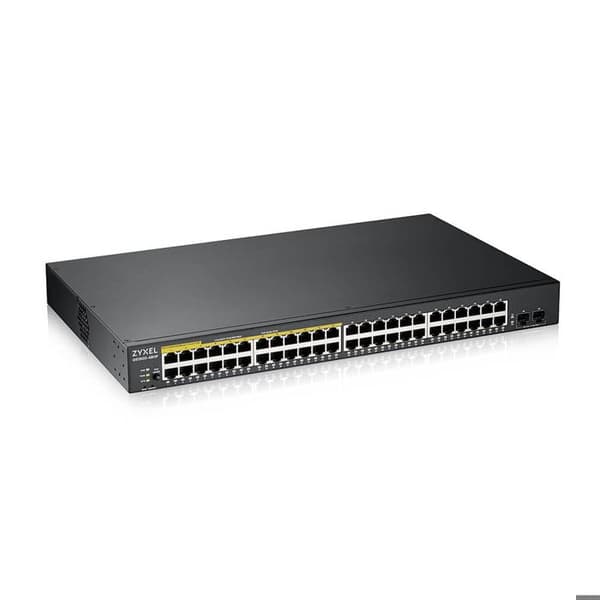 Switch - Zyxel - 48p Gbe 24PoE - L2 Smart - 48 portar RJ-45 - Rack