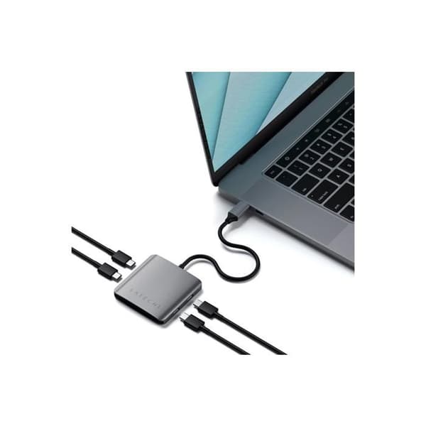 USB-C-hubb - Satechi - Aluminium - 4 portar - 5 Gbps - Plug-and-Play