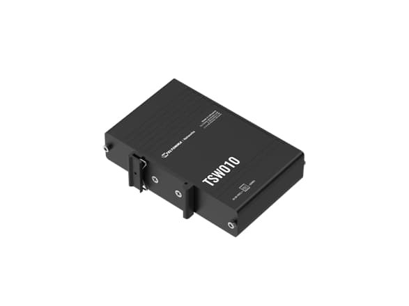 Teltonika TSW010 - Switch - 5 x 10/100 - DIN-skenmonterbar - Passiv PoE