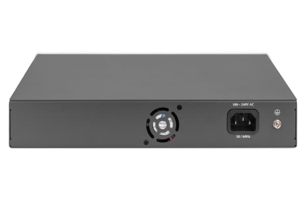 DIGITUS - Switch - ohanterad - 16 x 10/100 (PoE) + 1 x 10/100/1000 (upplänk) + 1 x 10/100/1000/SFP - rackmonterbar - PoE (185 W)