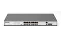 Miniatyrbild 3 av 5: DIGITUS DN-95342-1 - Switch - 19", af/at - ej hanterad - 16 x 10/100 (PoE+) + 2 x combo Gigabit SFP (upplänk) - rackmonterbar - PoE+ (250 W)