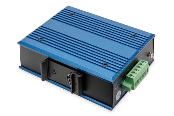 DIGITUS - Switch - industriell - ohanterad - 4 x 10/100 (PoE+) + 1 x Fast Ethernet SFP (uplink) - DIN-skenmonterbar - PoE+