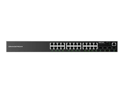 Grandstream GWN7800 Series GWN7803P - Switch - företag, hanterad - L2+ - 24 x 10/100/1000 (PoE+) - PoE (360 W) Svart