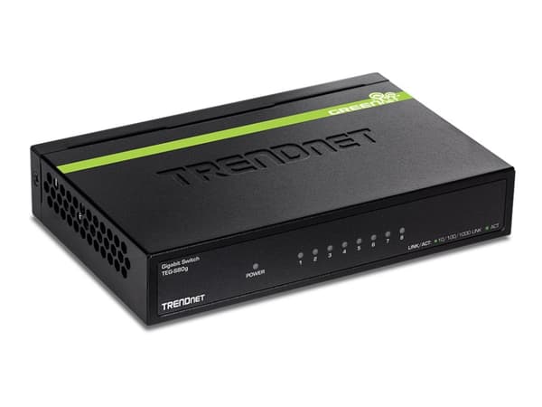TRENDnet TEG S80G - Switch - 8 x 10/100/1000 - skrivbordsmodell - TAA-kompatibel