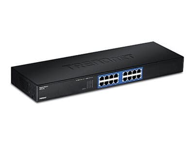 TRENDnet TEG S16g - Switch - 16 x 10/100/1000 - monterbar på stativ - TAA-kompatibel