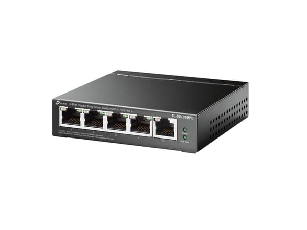 TP-Link TL-SG105MPE, L2, Gigabit Ethernet (10/100/1000), Strøm over Ethernet (PoE) Sort