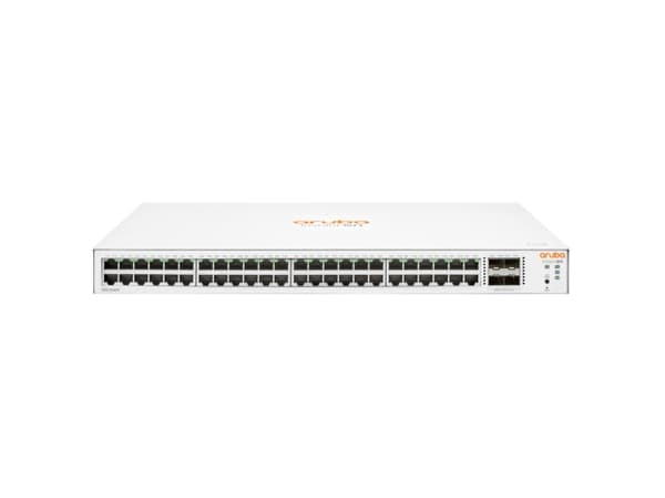 Aruba Instant On 1830 48G 4SFP, Hallittu, L2, Gigabit Ethernet (10/100/1000), Täysin kaksipuolinen, Telineasennus, 1U