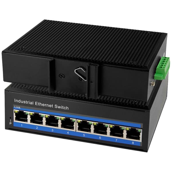 LogiLink NS201P Industrial Ethernet Switch 8 Port 10 / 100 MBit/s PoE-funktion