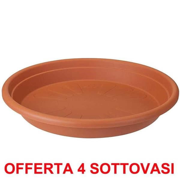 ELHO OFFERTA 4 SOTTOVASO UNIVERSAL FAT RUND 35CM TERRA
