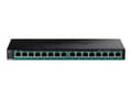 Miniatyrbild 5 av 5: TRENDnet TPE TG161H - Switch - 16 x 10/100/1000 (PoE+) - monterbar på stativ - PoE+ (120 W)