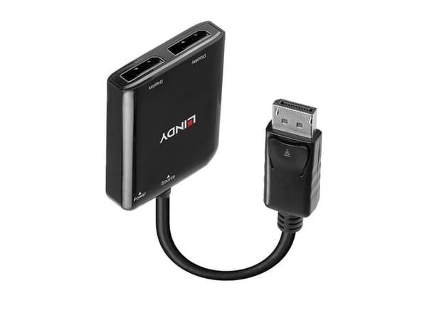Lindy 38430, DisplayPort, DisplayPort, 21600 Mbit/s, 3840 x 2160 piksler, svart, akrylonitrilbutadienstyren (ABS)