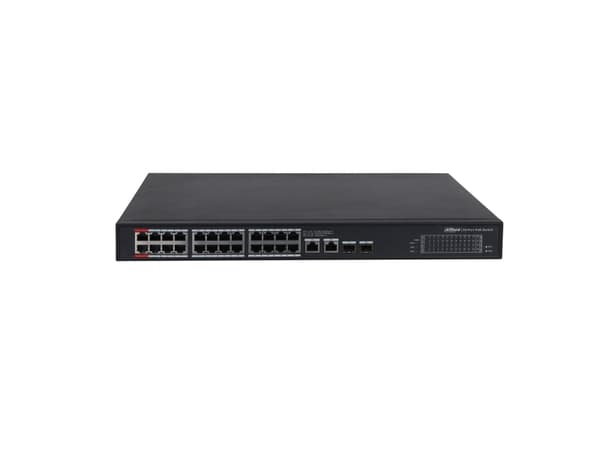 Dahua Technology PoE NET SWITCH 24PORT 1000M/ PFS3228-24GT-360-V2 DAHUA, Ikke administreret, L2, Gigabit Ethernet (10/100/1000), Gigabit Ethernet, St Svart