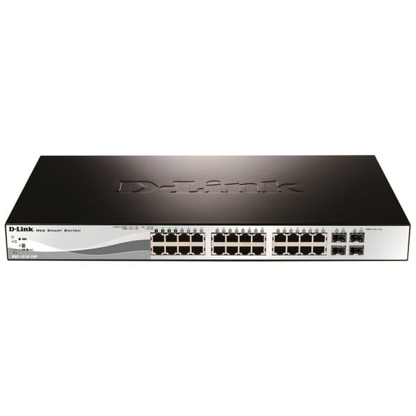 Commutator - D-Link - Smart 24p.giga Poe 2p Sfp - 24 portar LAN - Gigabit Ethernet - PoE