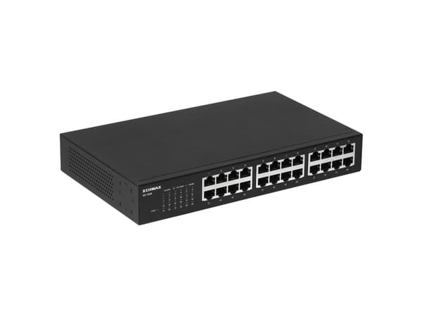 Edimax GS-1024 - Switch - ikke-styrt - 24 x 10/100/1000 - rackmonterbar, stasjonær, veggmonterbar