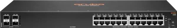 HPE Aruba 6000 24G 4SFP Switch - Switch - L3 - Administrerad - 24 x 10/100/1000 + 4 x Gigabit SFP - sida till sida luftflöde - rackmonterbar - Växels