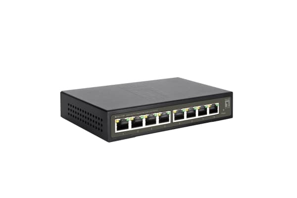 LevelOne GES-2108P, Hallittu, L2, Gigabit Ethernet (10/100/1000), Täysin kaksipuolinen, Power over Ethernet -tuki