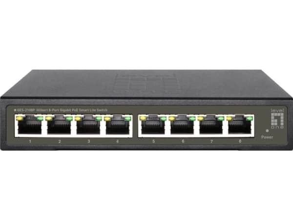 LevelOne GES-2108P, Hallittu, L2, Gigabit Ethernet (10/100/1000), Täysin kaksipuolinen, Power over Ethernet -tuki