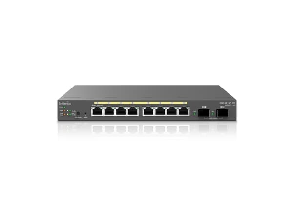 EnGenius FitSwitch 8 PoE, Managed, L2+, Gigabit Ethernet (10/100/1000), Full duplex, Power over Ethernet (PoE), Rack mounting