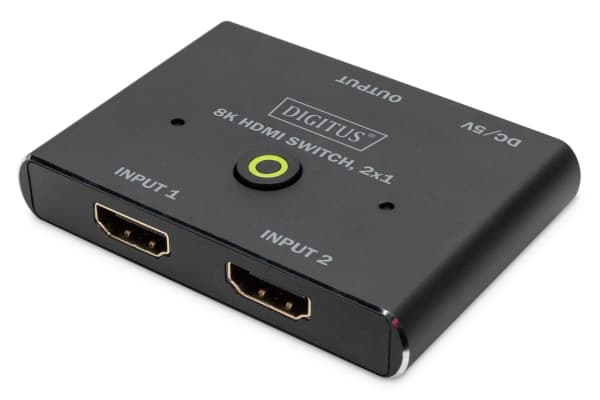 DIGITUS - Video-/ljudomkopplare - 8K - 2 x HDMI - skrivbordsmodell