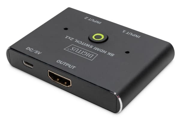 DIGITUS - Video-/ljudomkopplare - 8K - 2 x HDMI - skrivbordsmodell