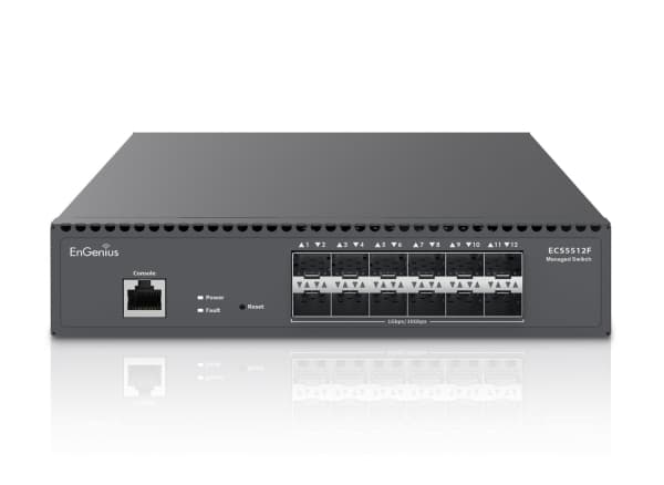 EnGenius ECS5512F, Håndtert, L2+, Full tosidig, Rack-montering