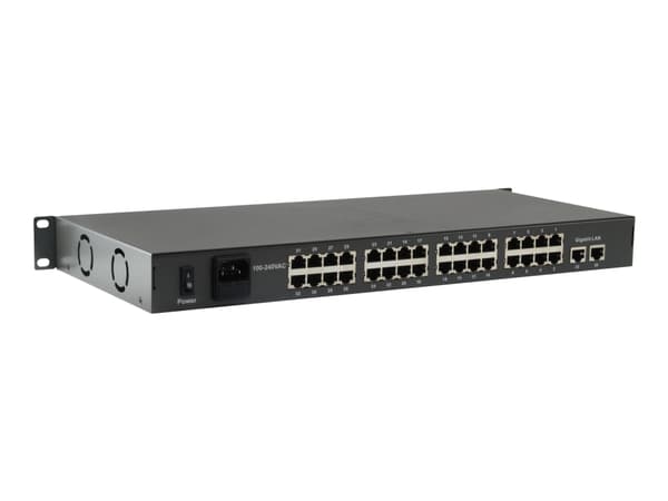 LevelOne FGP-3400W630 - Switch - 32 x 10/100 (PoE+) + 2 x 10/100/1000 - rackmonterbar, skrivbordsmodell - PoE+ (630 W)