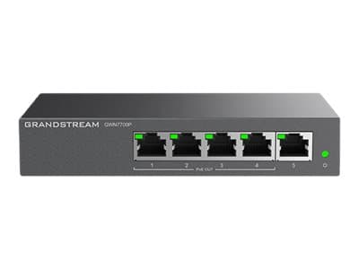Grandstream Networks GWN7700P, Uadministrert, 10G Ethernet (100/1000/10000), Power over Ethernet (PoE) Sort