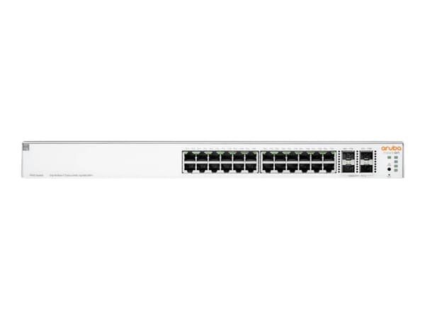 HPE Aruba Instant On 1930 24G Class4 PoE 4SFP/SFP+ 370W Switch - Switch - L3 - Administreret - 24 x 10/100/1000 (PoE) + 4 x 1 Gigabit / 10 Gigabit SF Vit