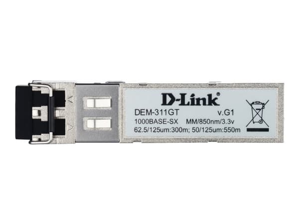 D-Link DEM 311GT - SFP (mini-GBIC) transceiver modul - GigE - 1000Base-SX - LC multimodus - op til 550 m - 850 nm