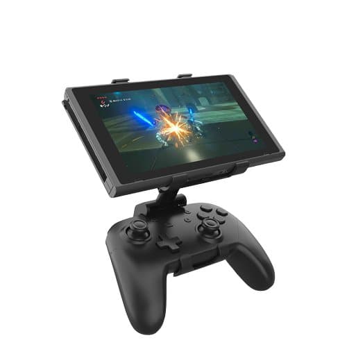 Justerbart håndholdt grep med stativ kompatibel med Nintendo Switch Pro Sort