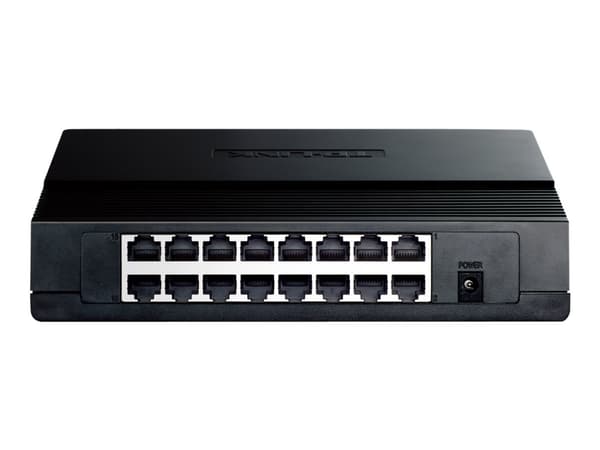 TP-Link TL-SF1016D, ohanterad, Fast Ethernet (10/100), full duplex, väggmonterbar