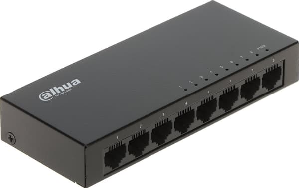 Dahua Technology Access DH-PFS3008-8GT, Hallitsematon, L2, Gigabit Ethernet (10/100/1000) musta