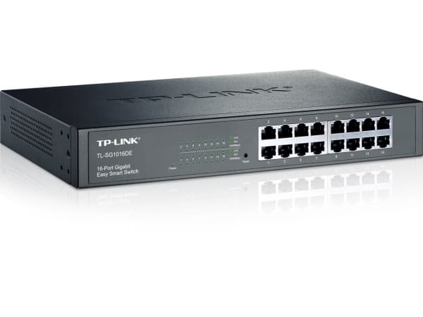 TP-Link JetStream TL-SG1016DE - Switch - Styrt - 16 x 10/100/1000 - rackmonterbar