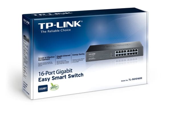 TP-Link JetStream TL-SG1016DE - Switch - Styrt - 16 x 10/100/1000 - rackmonterbar
