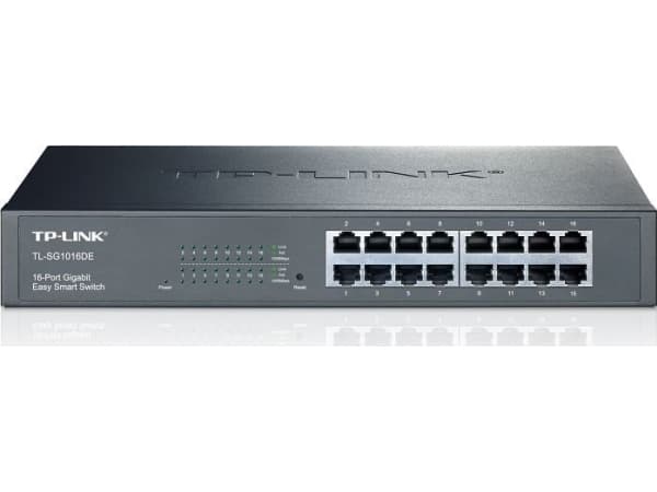 TP-Link JetStream TL-SG1016DE - Switch - Styrt - 16 x 10/100/1000 - rackmonterbar