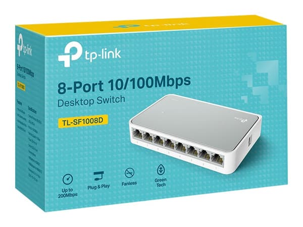 TP-Link TL-SF1008D - V11 - switch - ohanterad - 8 x 10/100 - skrivbordsmodell