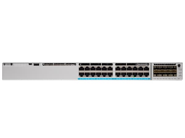 Cisco Catalyst 9300L Mini - Network Essentials - switch - L3 - Administrerad - 24 x 10/100/1000 (UPOE) + 4 x 25 Gigabit SFP (överordnad länk) - rackm