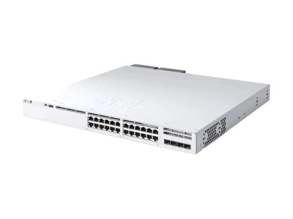 Cisco Catalyst 9300L Mini - Network Essentials - switch - L3 - Styrt - 24 x 10/100/1000 (UPOE) + 4 x 25 Gigabit SFP (opplink) - rackmonterbar - UPOE