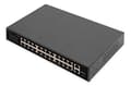 Miniatyrbild 1 av 6: Digitus 24 Port FE PoE Switch 2 Uplink-portar (SFP/RJ45) - Gigabit Ethernet (10/100/1000) - Full Duplex - Power over Ethernet (PoE) - Rackmontering -